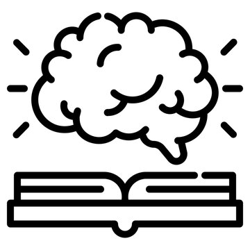 recommend clip art: open book. vector single icon with a dashed line style. suitable for any purpose. for example: website design, mobile app design, logo, etc.