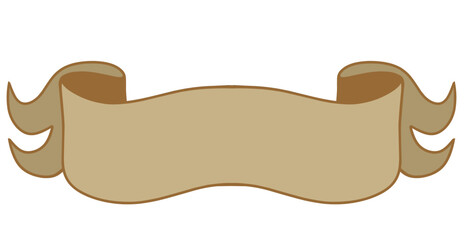 Illustration of banner ribbon lebar isolated
