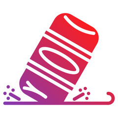 eraser. vector single icon with a solid gradient style. suitable for any purpose. for example: website design, mobile app design, logo, etc.