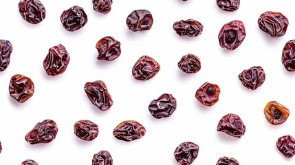 Seamless background of raisin grain closeup view
