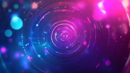Obraz premium Abstract background with a circular pattern and glowing light.