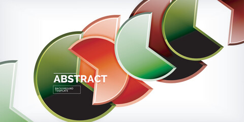 Trendy round shapes with triangular angle design element. Vector Illustration For Wallpaper, Banner, Background, Card, Book Illustration, landing page