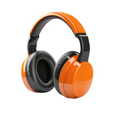 Vibrant orange headphones perfect for music lovers and audiophiles seeking style and quality sound...