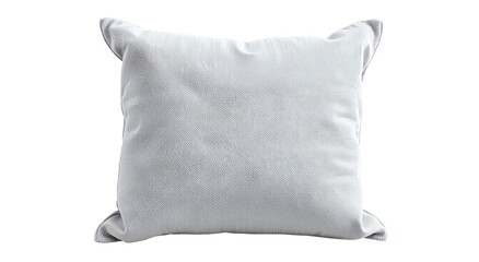 A soft, white pillow in a minimal style, great for bedding and sleep product promotions, home decor, or interior design ads.