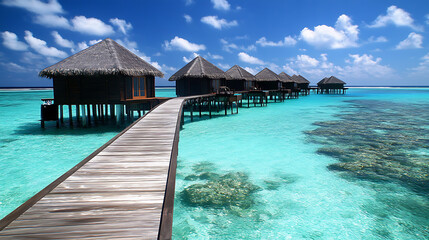 Seaside resort, wallpaper, theimpressive seaside accommodation environment