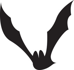 Bat Halloween silhouette icon flat element illustration design