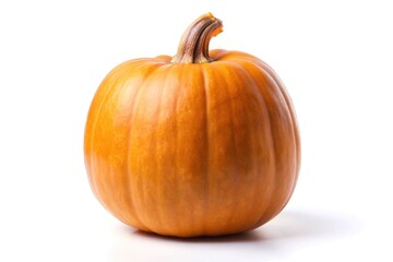 Obraz premium Isolated whole butternut pumpkin on white background
