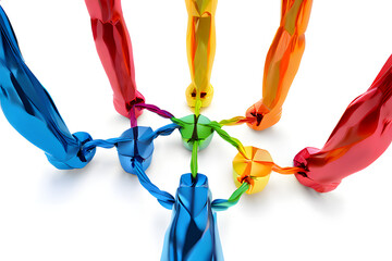 colorful balloons isolated on white