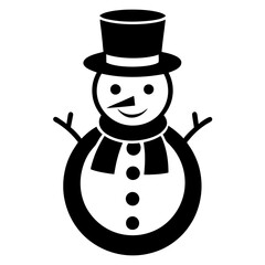 snowman logo icon clip art vector illustration