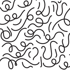 Creative abstract squiggle style drawing background for children or trendy design with basic shapes isolated on white background. Vector illustration. EPS 10/AI	
