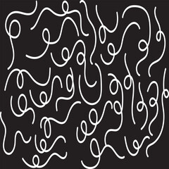 Creative abstract squiggle style drawing background for children or trendy design with basic shapes isolated on white background. Vector illustration. EPS 10/AI	
