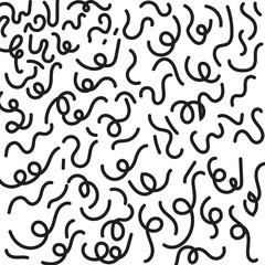 Creative abstract squiggle style drawing background for children or trendy design with basic shapes isolated on white background. Vector illustration. EPS 10/AI	
