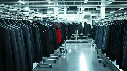 A state-of-the-art facility producing high-fashion garments, where designers