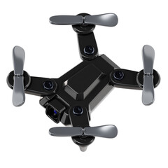 3d drone illustration isolated on transparent background. 3D Rendering. UI Elements