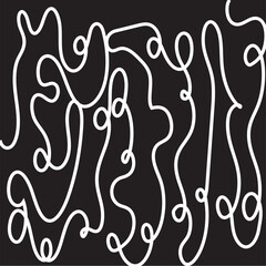 Creative abstract squiggle style drawing background for children or trendy design with basic shapes isolated on white background. Vector illustration. EPS 10/AI	
