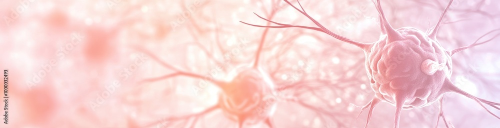 Poster close-up view of neurons, illustrating neural connections and structures.