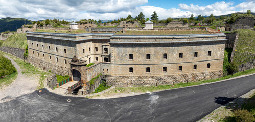 Obraz premium Front side view Fort of Rapitan in Jaca, Huesca, Spain.