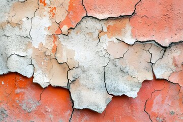 Cracked Paint Texture on Weathered Wall
