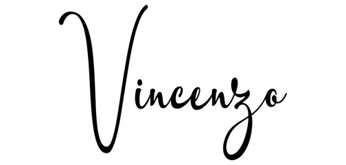 Vincenzo - black color - name - ideal for websites, emails, presentations, greetings, banners, cards, books, t-shirt, sweatshirt, prints, cricut, silhouette,