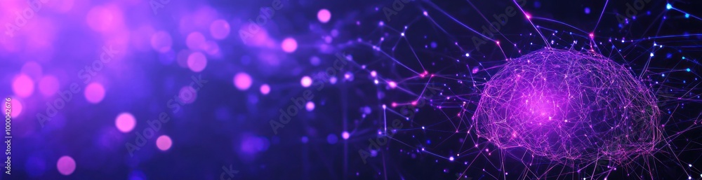 Poster abstract visualization of neural connections and brain activity in vibrant colors.