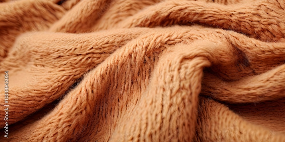 Poster a close up of a fuzzy orange blanket
