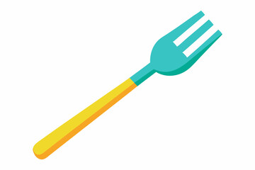 Ffork spoon vector color illustration