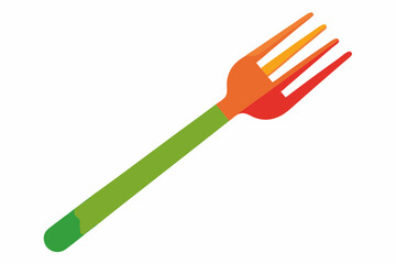Ffork spoon vector color illustration