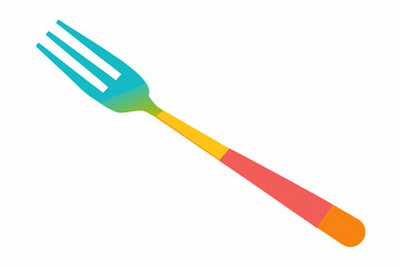 Ffork spoon vector color illustration