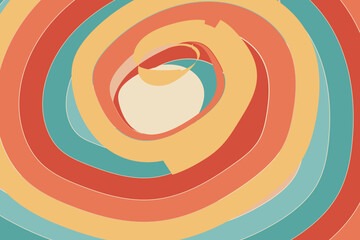 Fun background. Colorful funky waves. Vintage hippie psychedelic abstract wallpaper background vector.