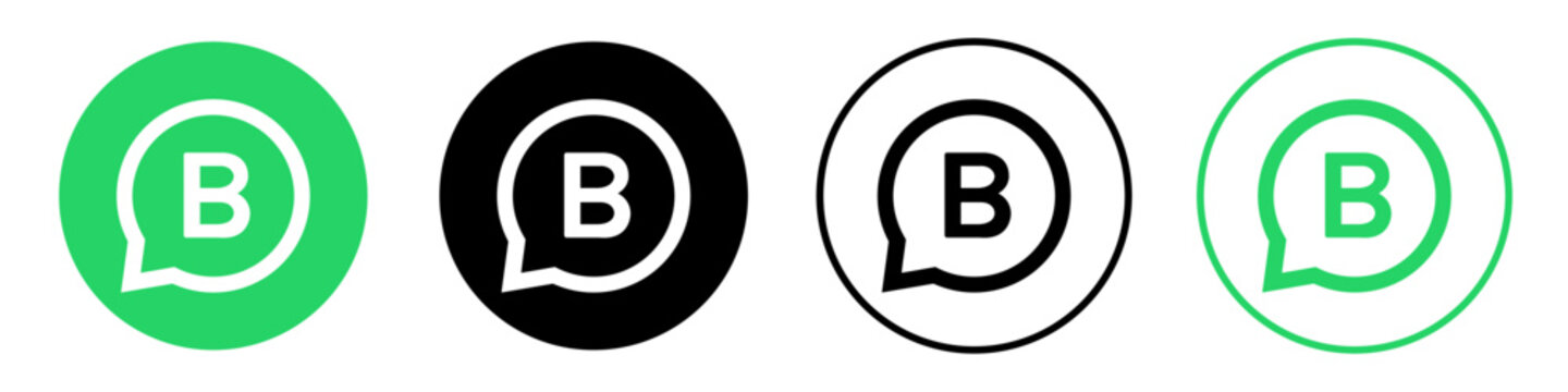 Icono de whatsapp business, logotipo de whatsapp business, conjunto de logotipos de s&iacute;mbolos de whatsapp business	