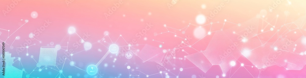 Poster abstract digital background with colorful gradients and geometric shapes.
