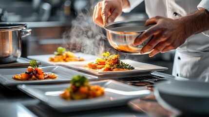 The Chef Perfectly Plates Dish