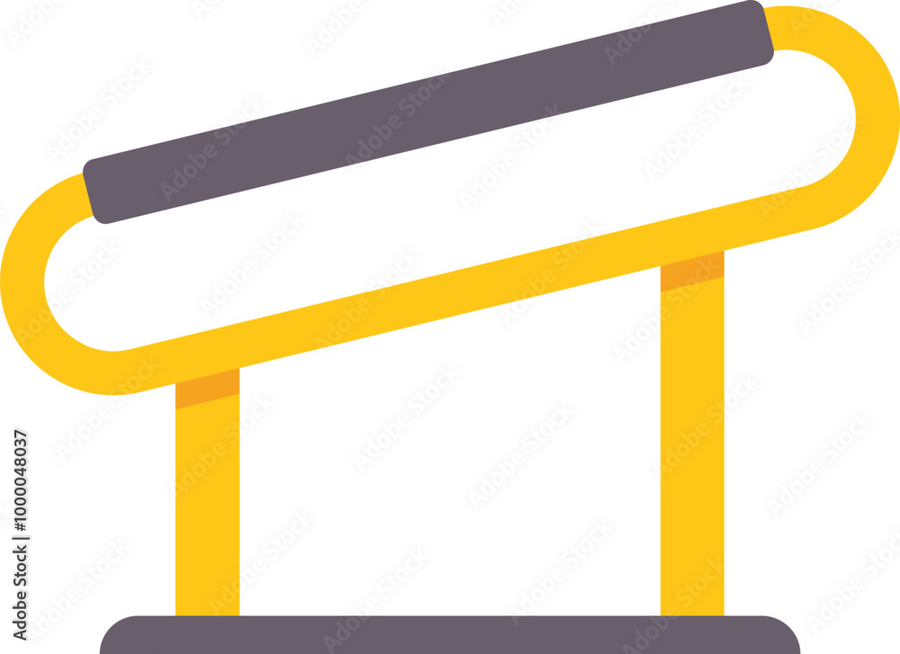 Wall mural This illustration features yellow parallel bars used for physical therapy and rehabilitation exercises, aiding in recovery