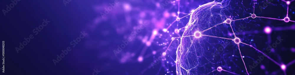 Poster abstract representation of neural connections in a digital environment.