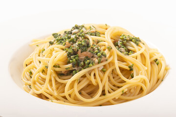 しその実と梅のパスタ（バター醤油）