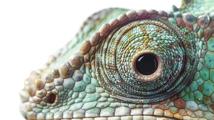 Fototapeta premium Chameleon Eye Photography Clear Background