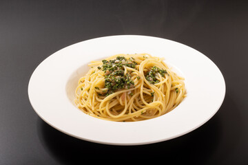 しその実と梅のパスタ（バター醤油）