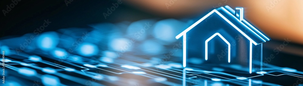 Aufkleber Smart Home Integration - Close-Up of Workers Installing Modern Technology into Efficient Floor Plan for Precision Building and Construction
