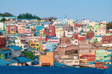 Fototapeta premium Colourful Settlement at Gamcheon Cultural Village.