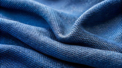 Fototapeta premium Worn navy blue neoprene texture with visible creases for fashion and design applications