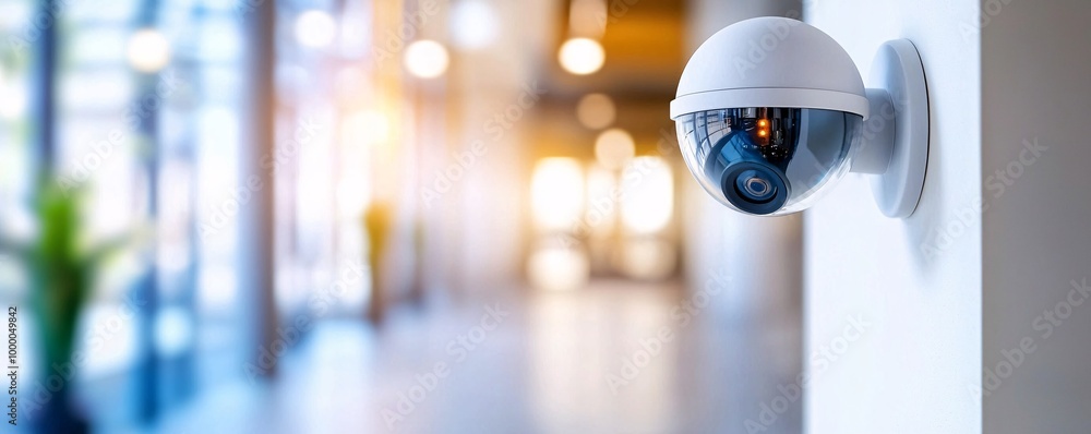 Poster advanced hotel security systems - close-up on safety protocols and energy-saving features for modern