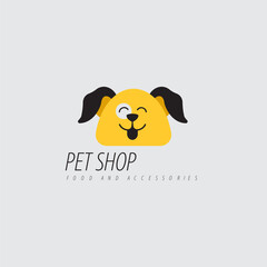 Pet shop logo vector art illustration, pet food shop