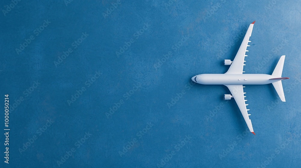 Poster aerial view of modern airport terminal - space optimization and energy-efficient infrastructure for 