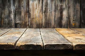 Empty old wooden table background