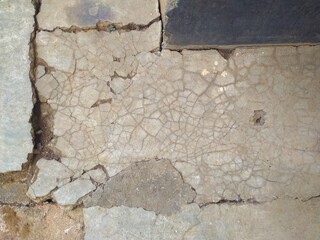 Texture of cracked cement floor 