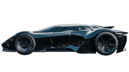 Naklejka premium Future car side view full length isolate on transparency background PNG