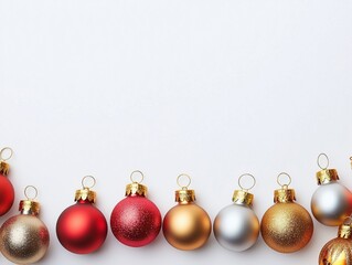 Christmas season greeting decor ornament white background