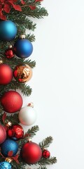 Christmas season greeting decor ornament white background