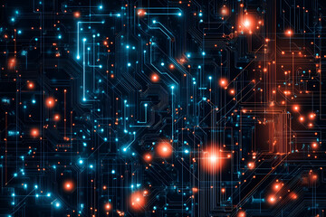 Fototapeta premium Abstract circuit cyberspace design created