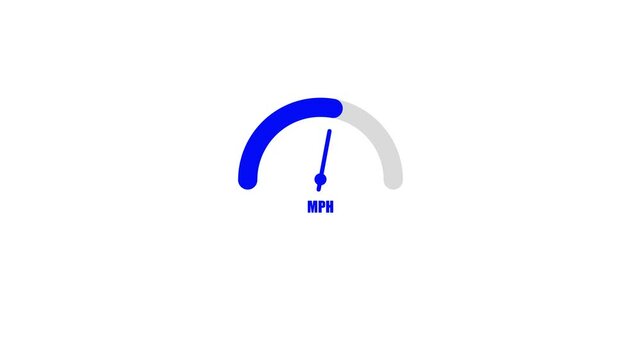 Simple speedmeter icon. Risk concept on speedometer.